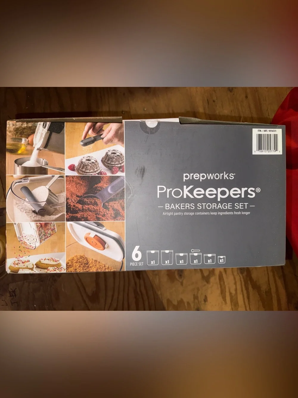 ProKeepers 6-Piece Bakers Storage Set - Clear with Black Lids